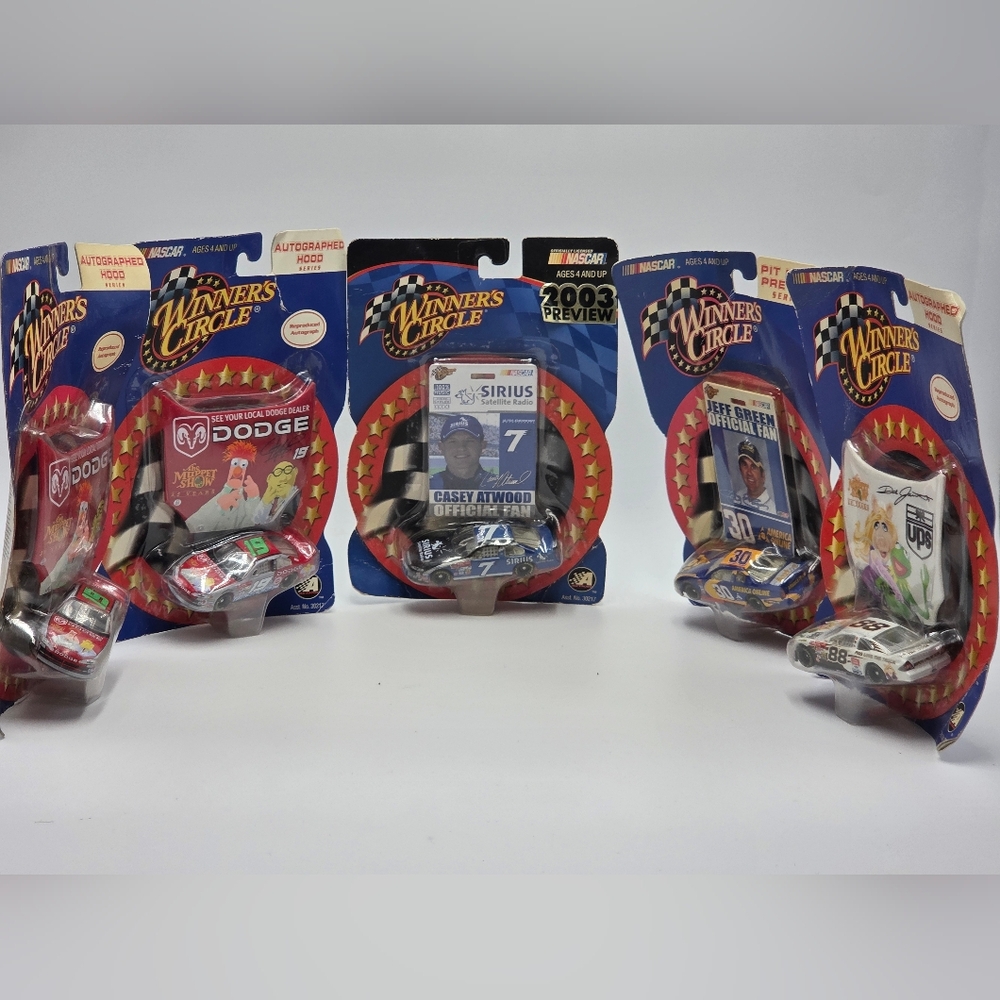 5 Winner's Circle NASCAR Diecast Cars Set